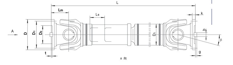SWC-CH型长伸缩焊接式万向联轴器