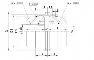 阿拉尔GICLZ型鼓形齿式联轴器